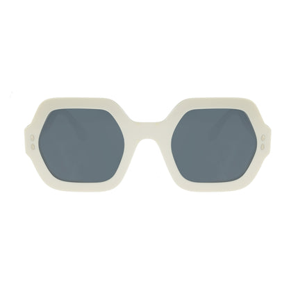 Isabel Marant Geometric White Plastic Frame Sunglasses Isabel Marant