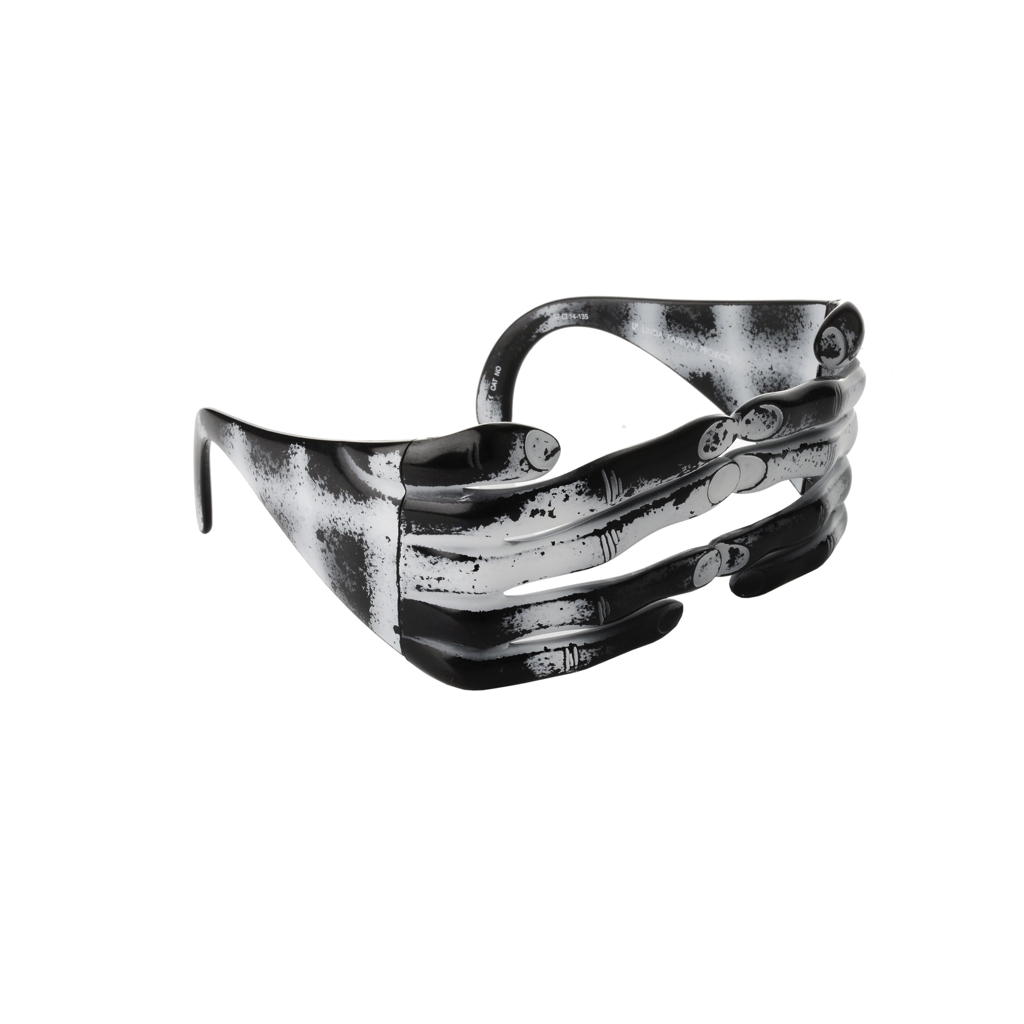 Jeremy Scott Distressed Blk Acetate Hands Frame sunglasses