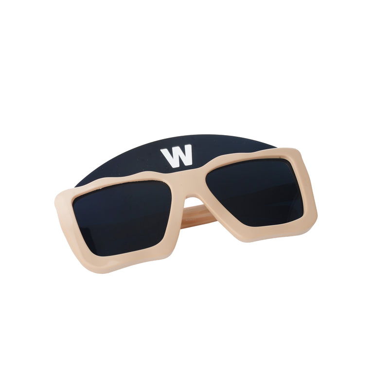 Walter Van Beirendonck Cream Acetate Square sunglasses thumbnail