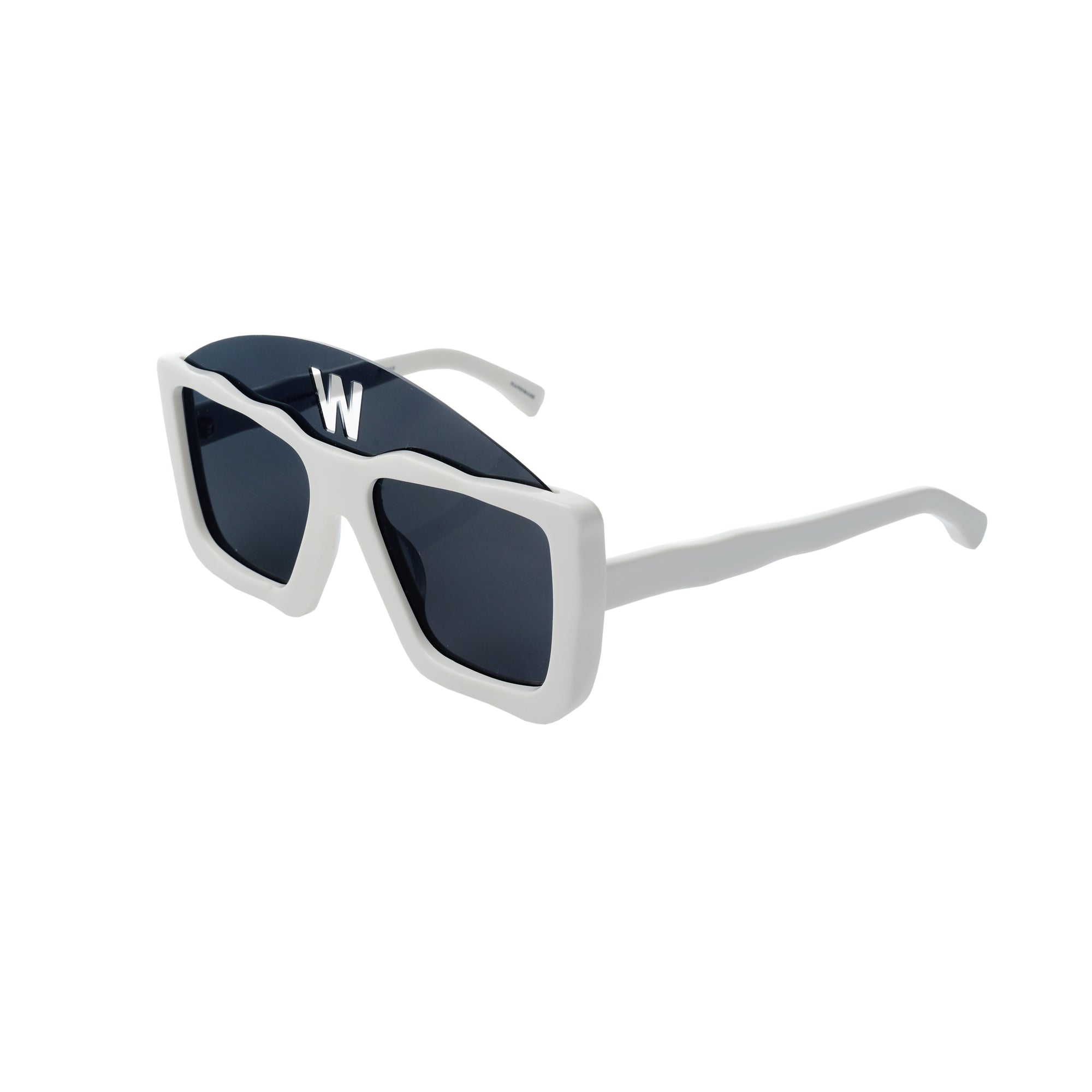 Walter Van Beirendonck SS2010 White Acetate Square Sunglasses