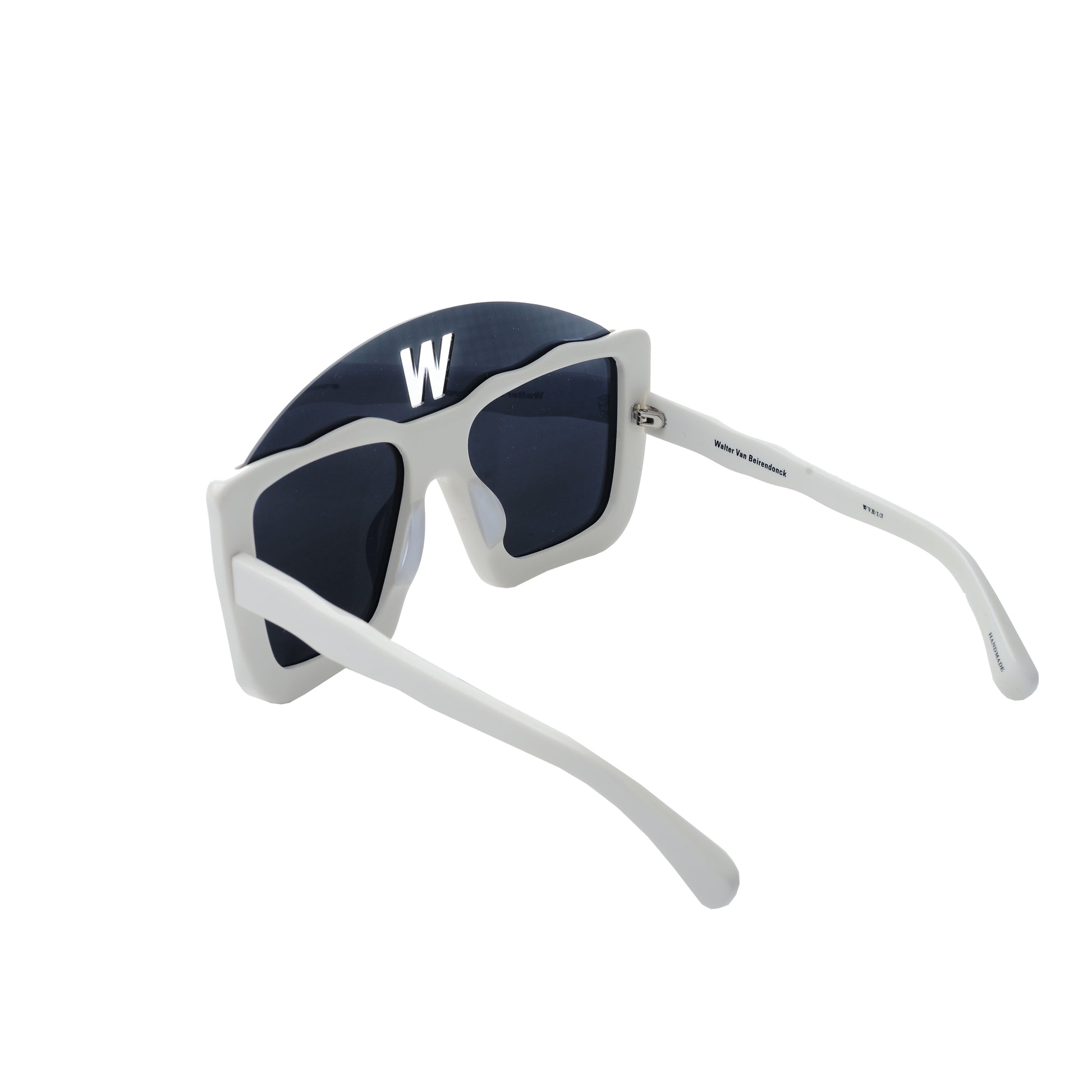 Walter Van Beirendonck SS2010 White Acetate Square Sunglasses Walter Van Beirendonck