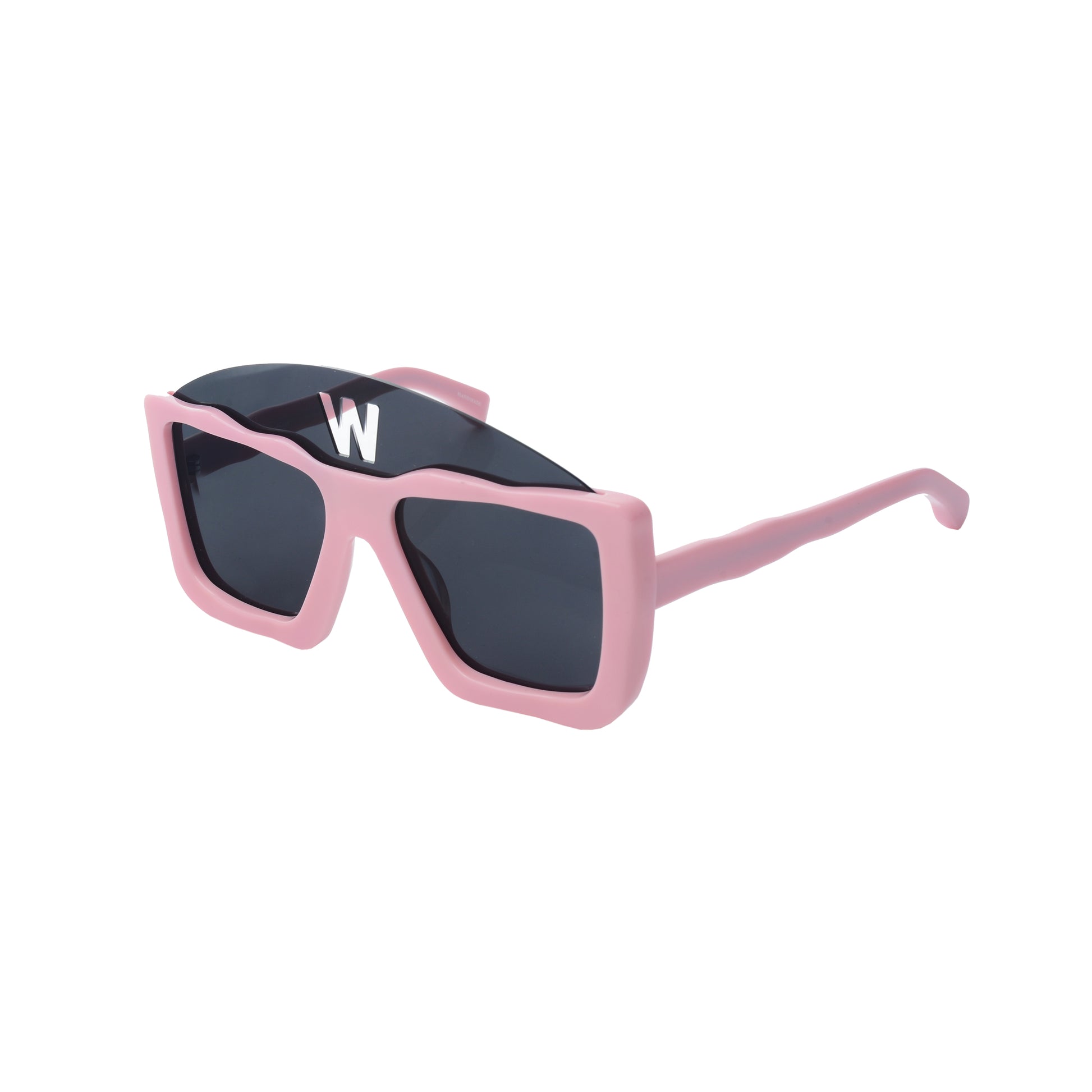 Walter Van Beirendonck Pink Acetate Square sunglasses Walter Van Beirendonck