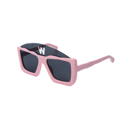 Walter Van Beirendonck Pink Acetate Square sunglasses Walter Van Beirendonck