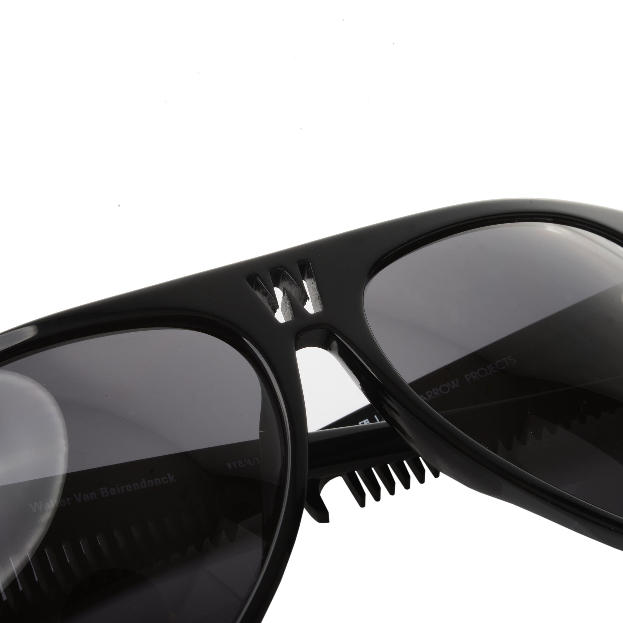 Walter Van Beirendonck Black Acetate Comb Detail sunglasses