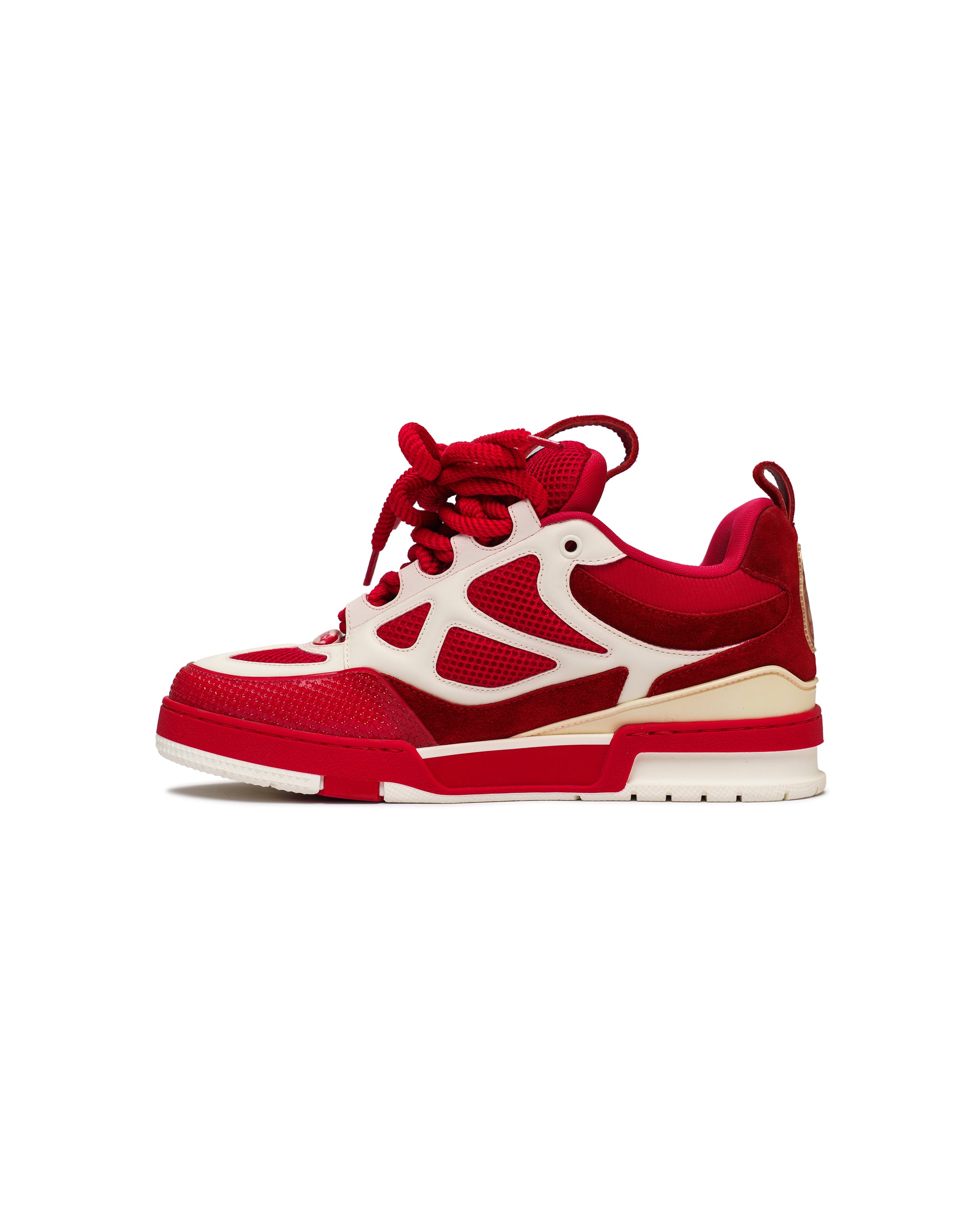 Louis Vuitton red skate trainers
