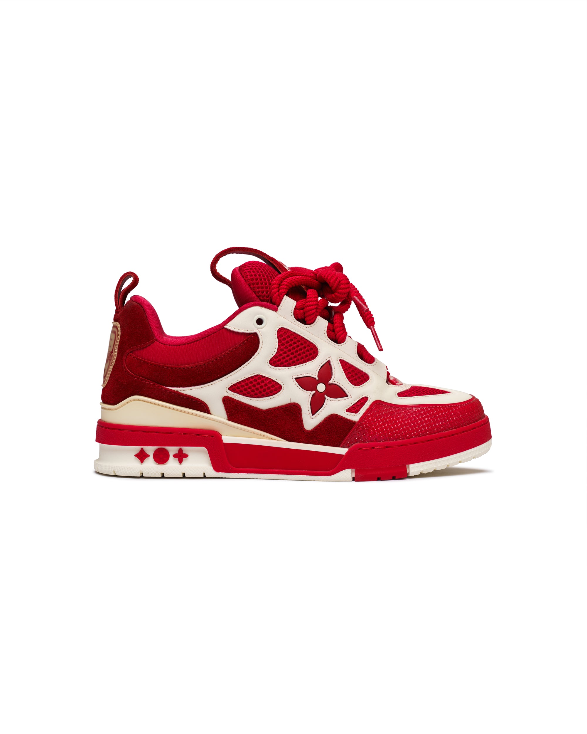 Louis Vuitton red skate trainers