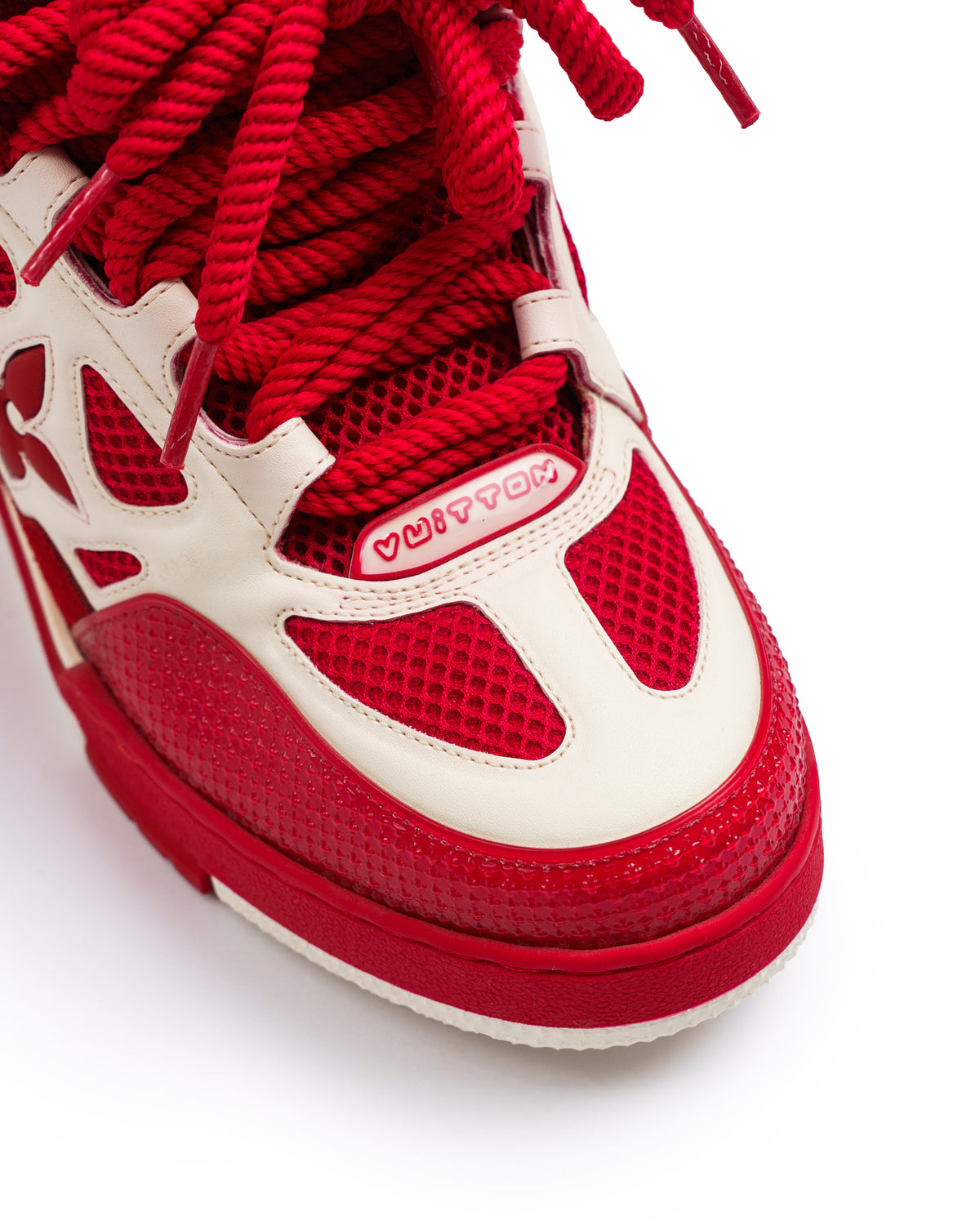 Louis Vuitton red skate trainers