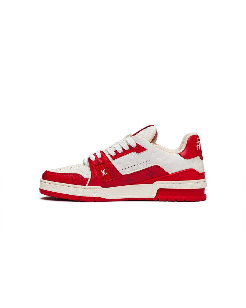 Louis Vuitton trainers red embossed monogram thumbnail