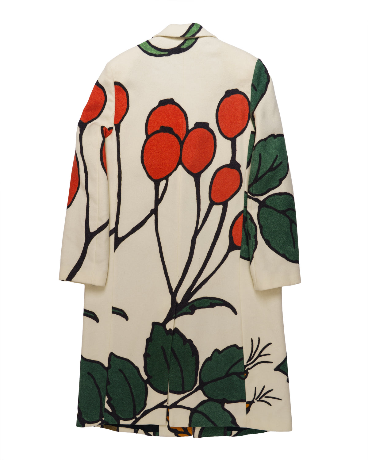Loewe Herbarium Print Long Wool Coat