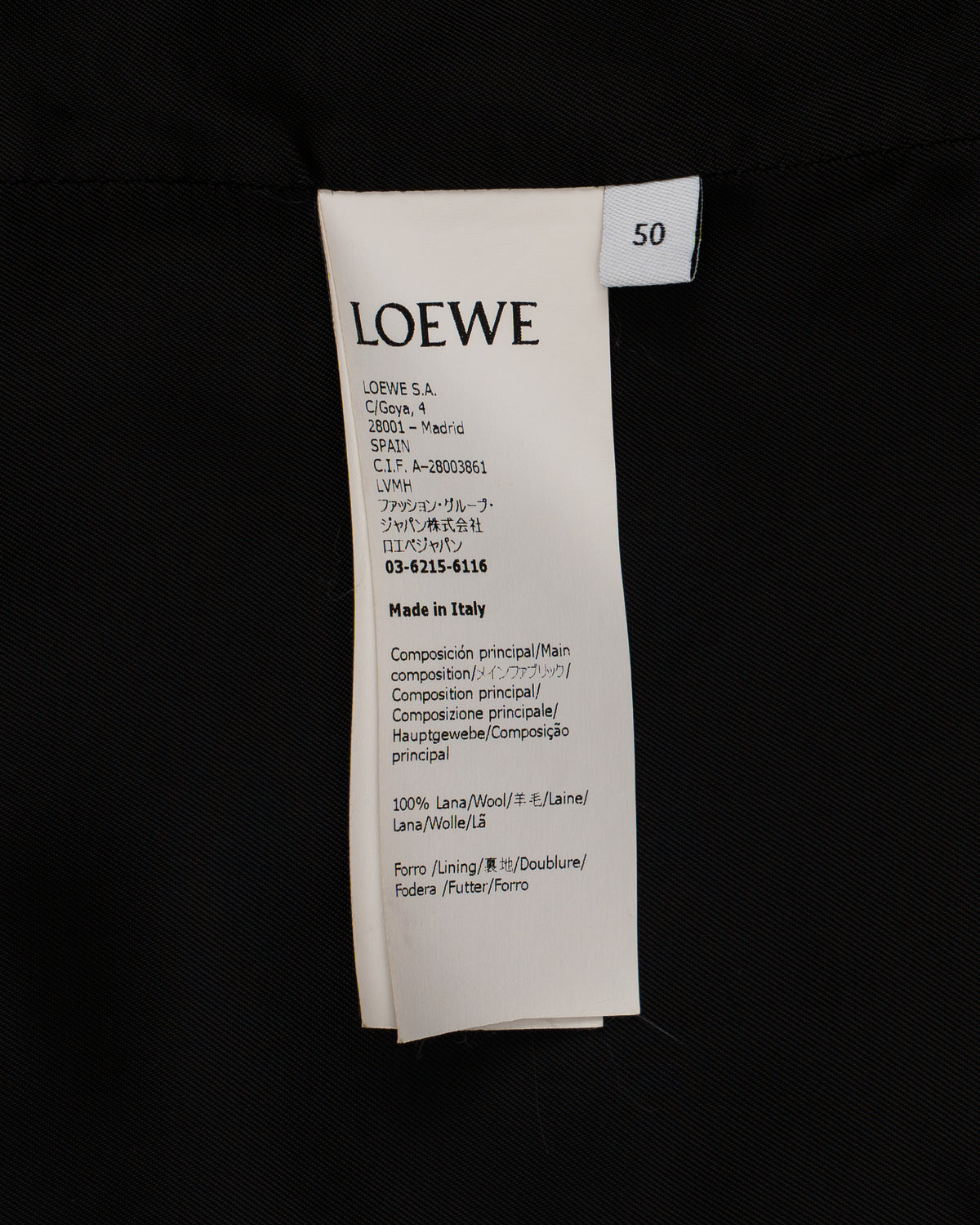 Loewe Herbarium Print Long Wool Coat