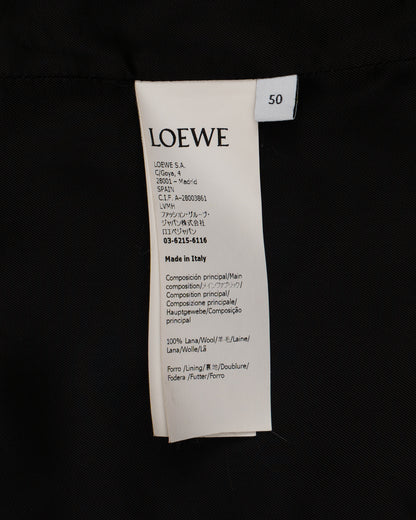 Loewe Herbarium Print Long Wool Coat