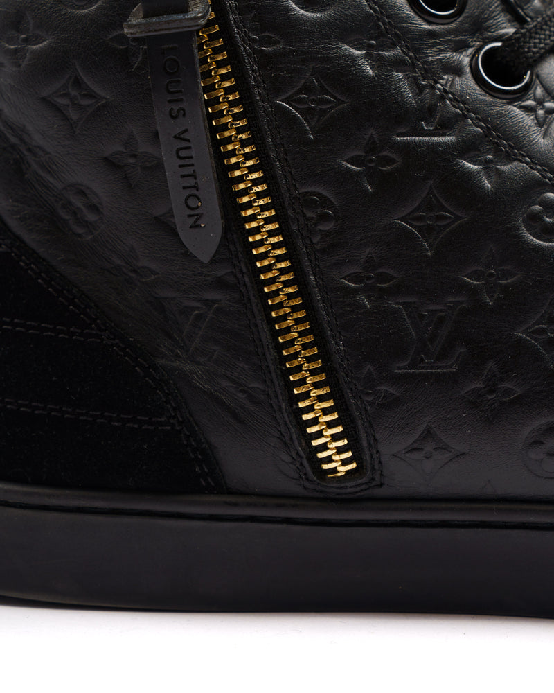 Louis Vuitton Monogram Empreinte High Top Sneaker Black thumbnail