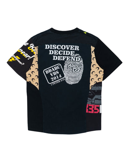 Marine Serre Regenerated Graphic Patchwork T-Shirt Black