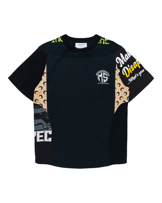 Marine Serre Regenerated Graphic Patchwork T-Shirt Black