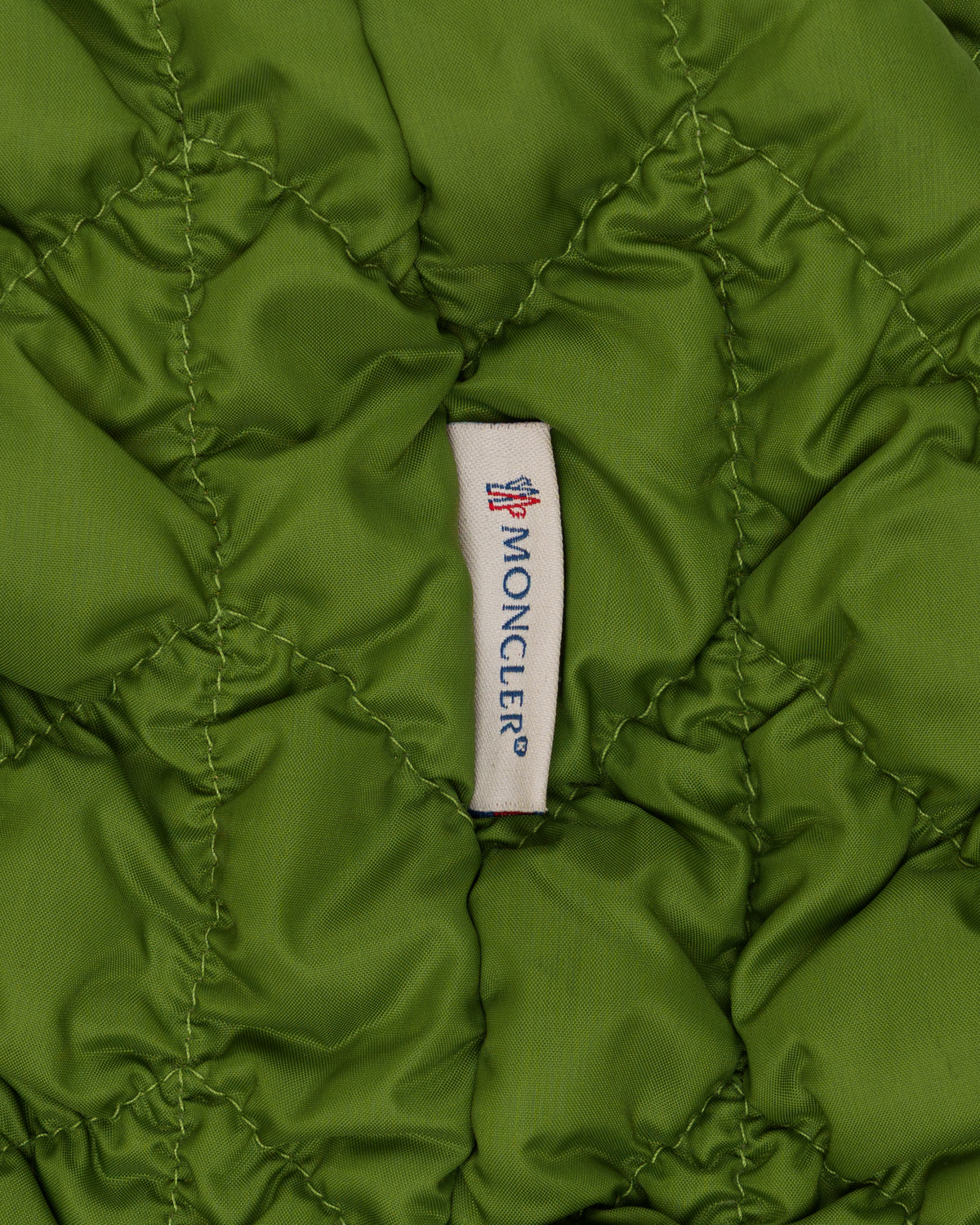 Moncler quilted nylon neon green mini skirt