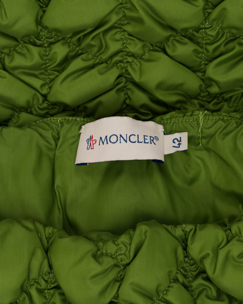 Moncler quilted nylon neon green mini skirt thumbnail