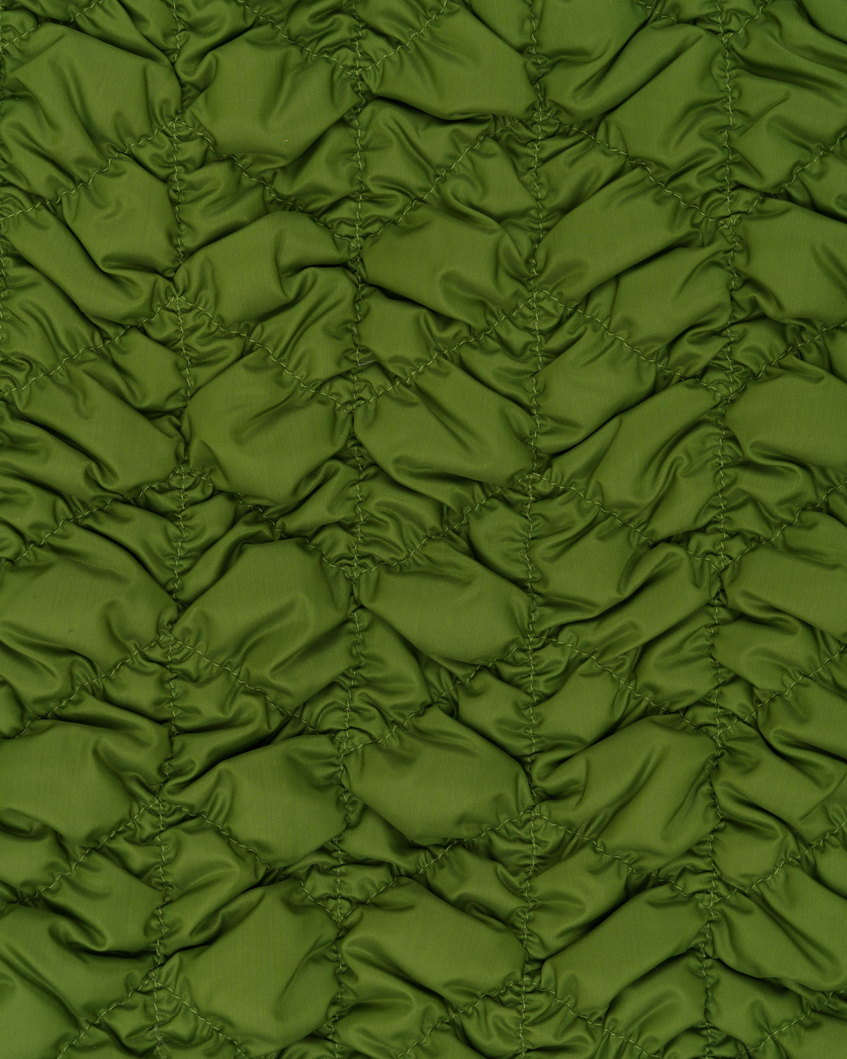 Moncler quilted nylon neon green mini skirt