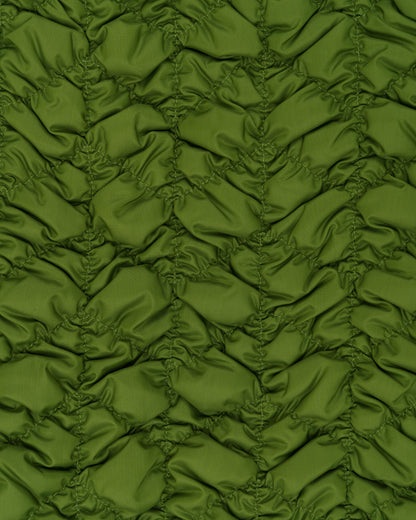 Moncler quilted nylon neon green mini skirt
