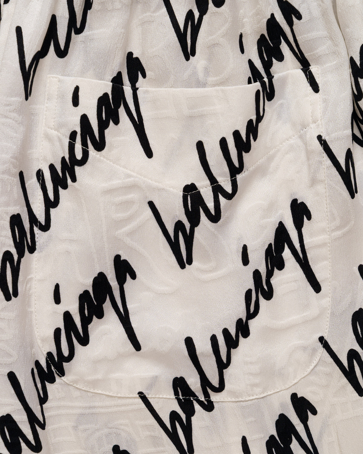 Balenciaga logo jacquard satin trousers
