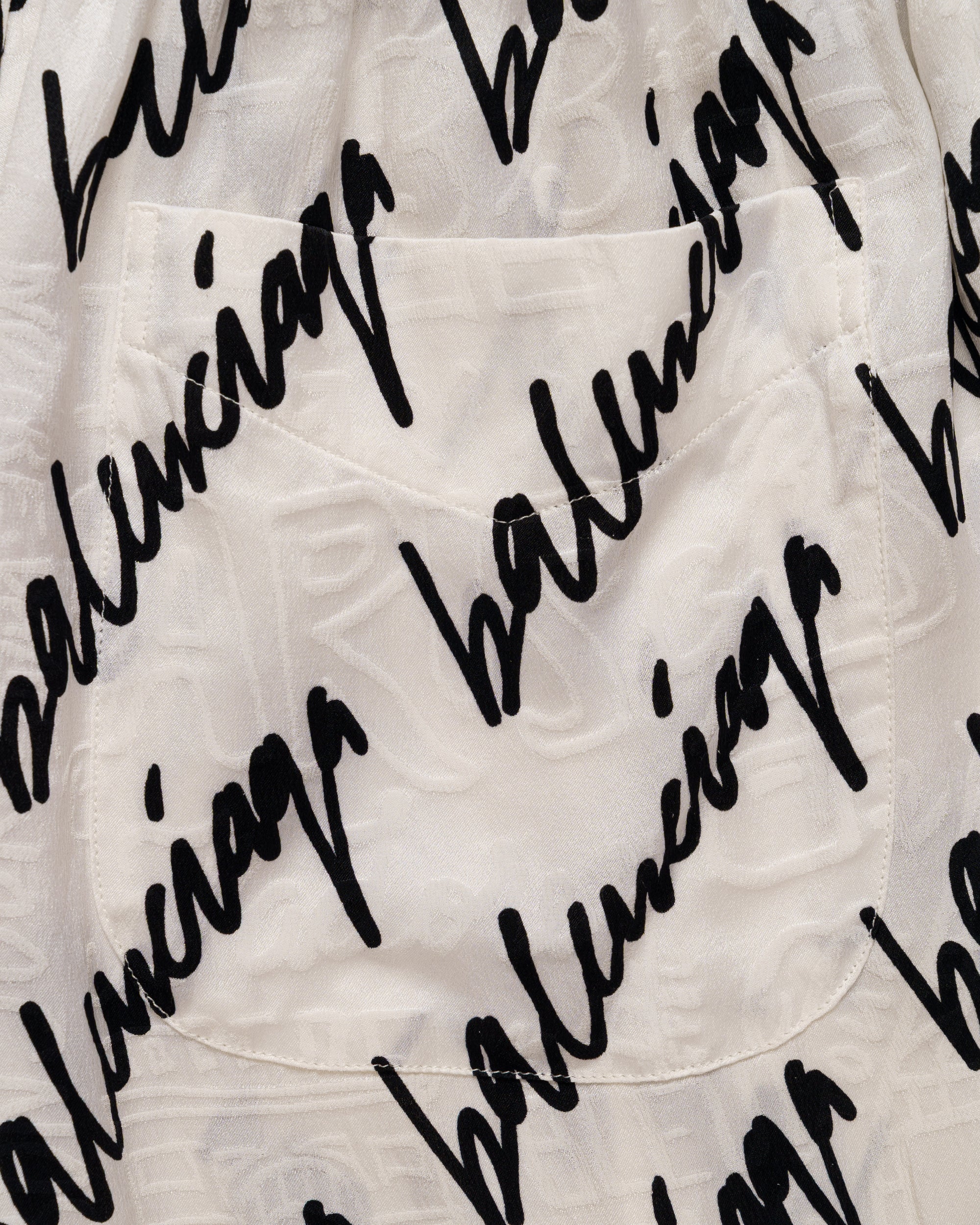 Balenciaga logo jacquard satin trousers