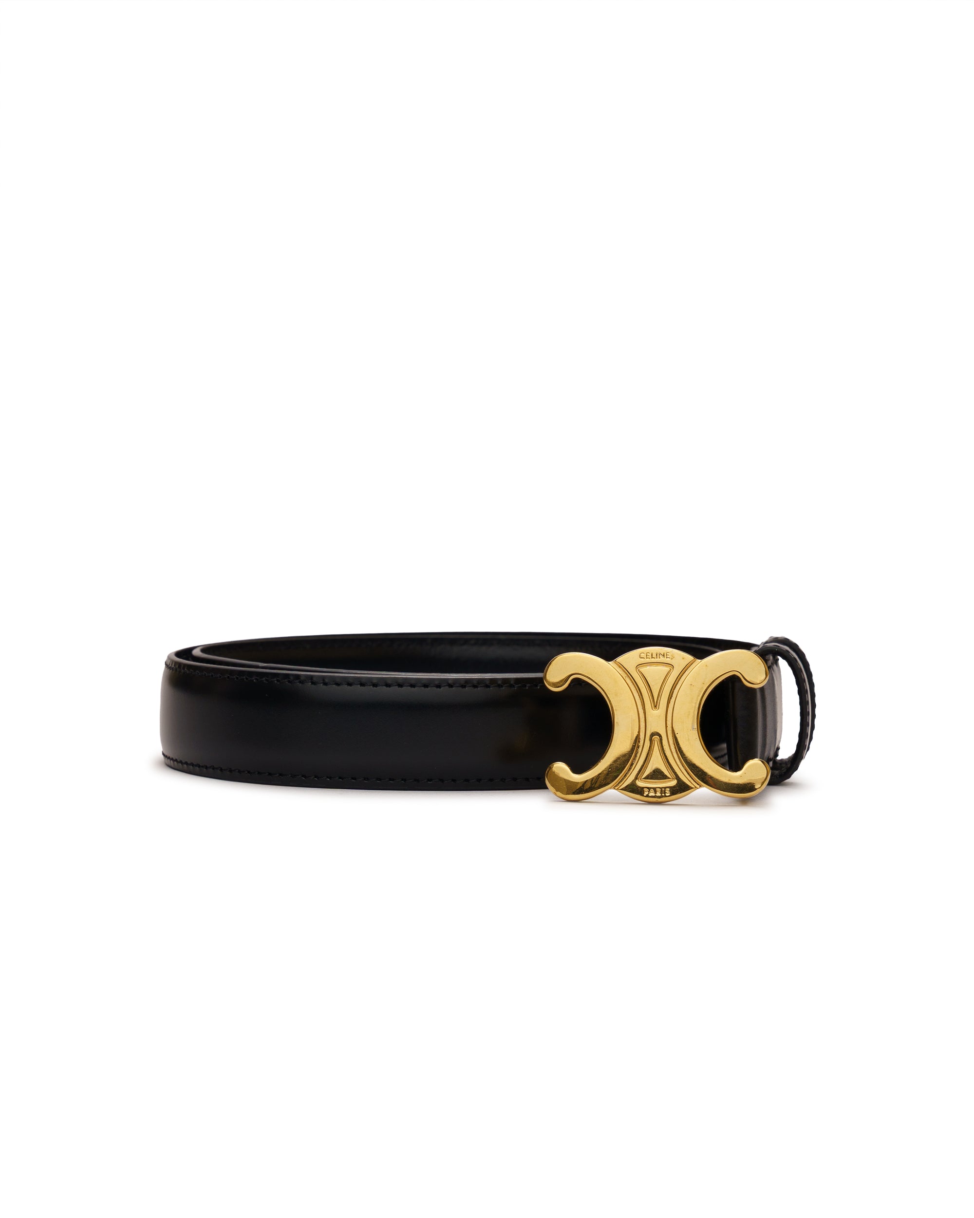 Celine Triomphe Belt Black