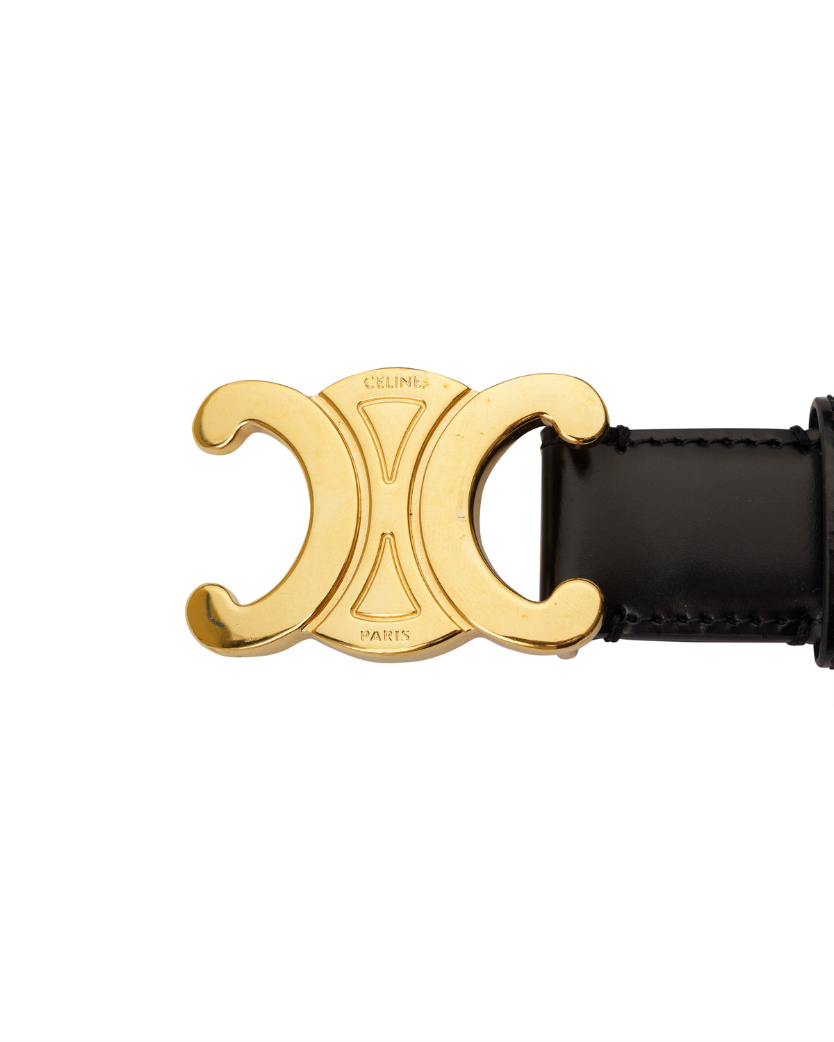 Celine Triomphe Belt Black