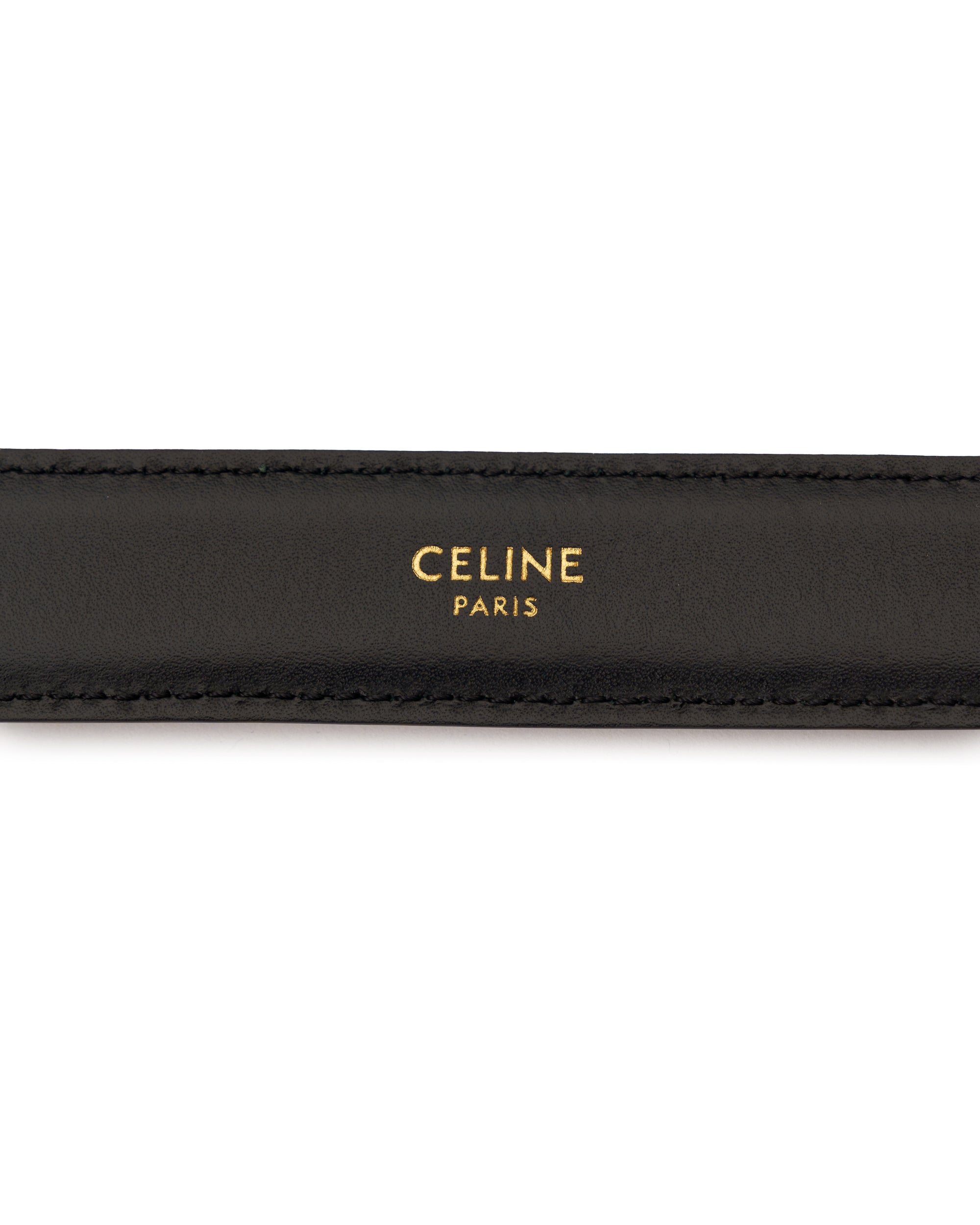 Celine Triomphe Belt Black