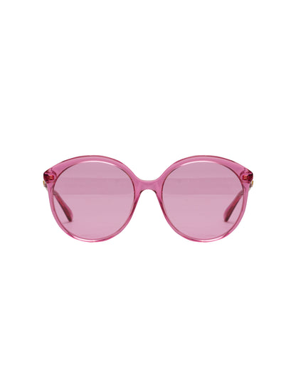 Gucci oversized round sunglasses, pink