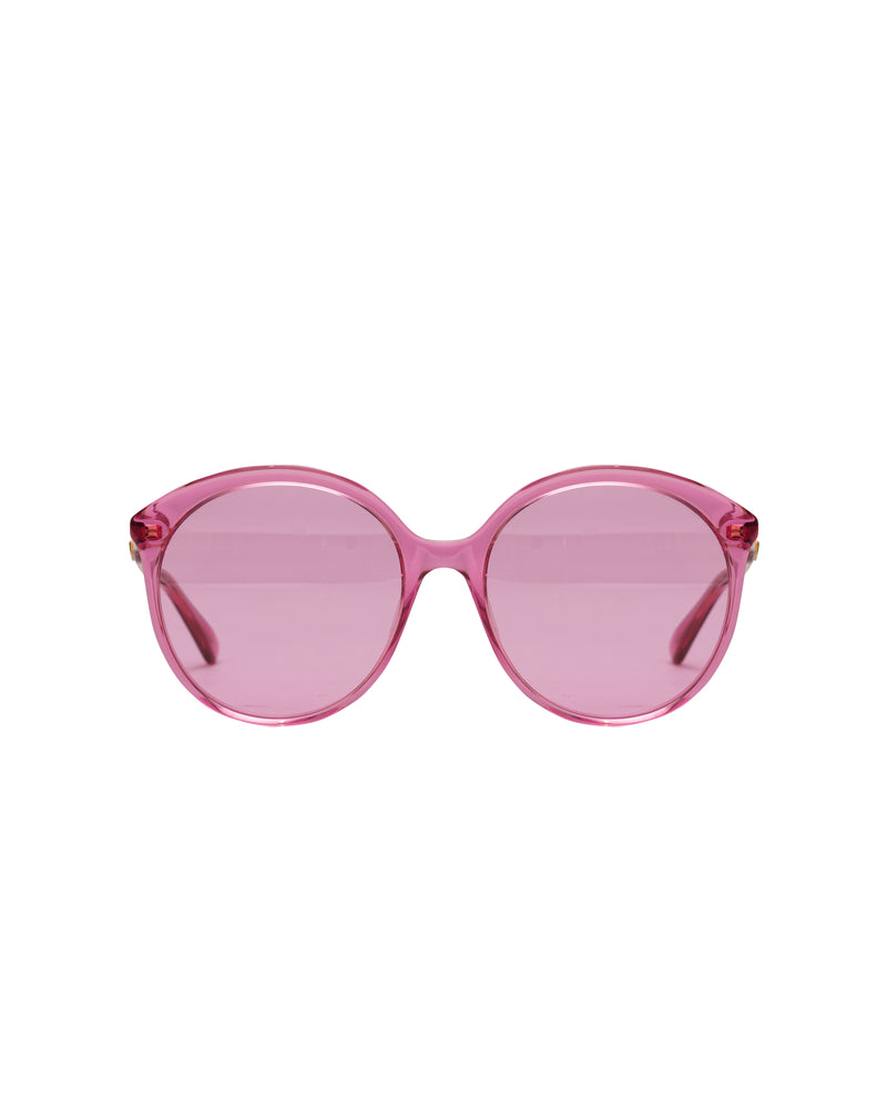 Gucci oversized round sunglasses, pink thumbnail