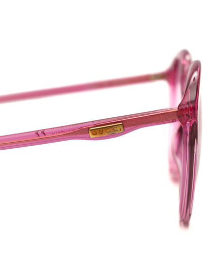 Gucci oversized round sunglasses, pink
