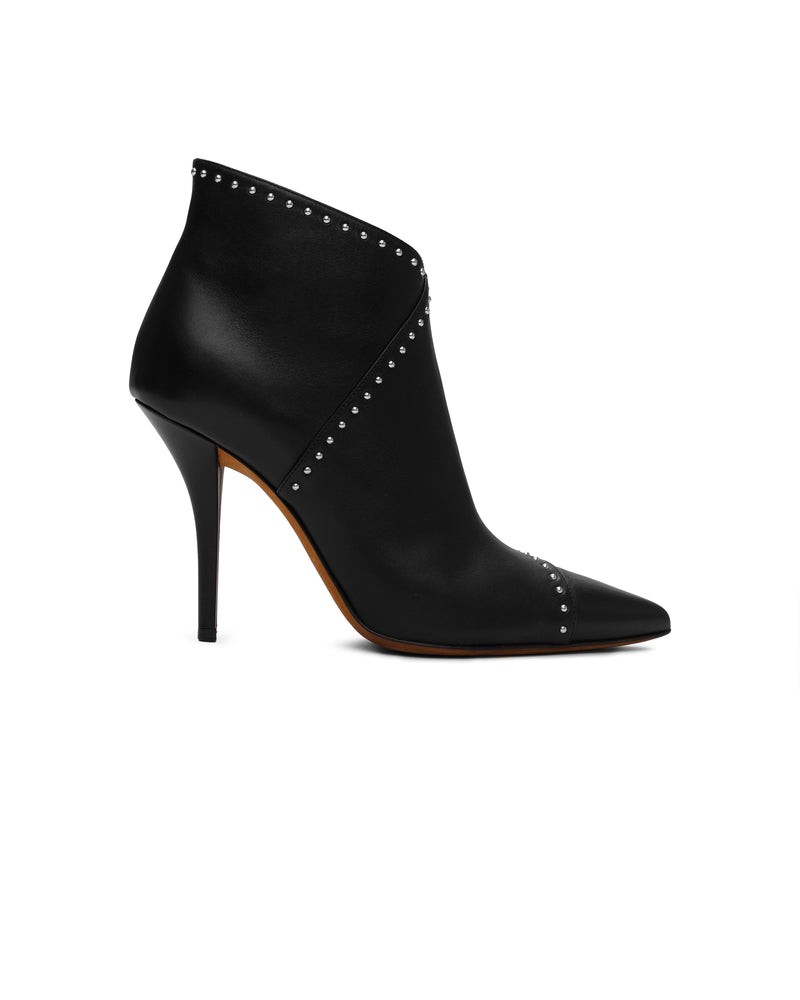 Givenchy Elegant Studded Ankle Boots black leather