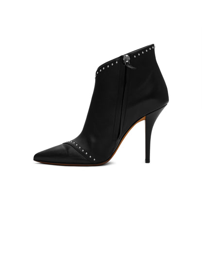 Givenchy Elegant Studded Ankle Boots black leather