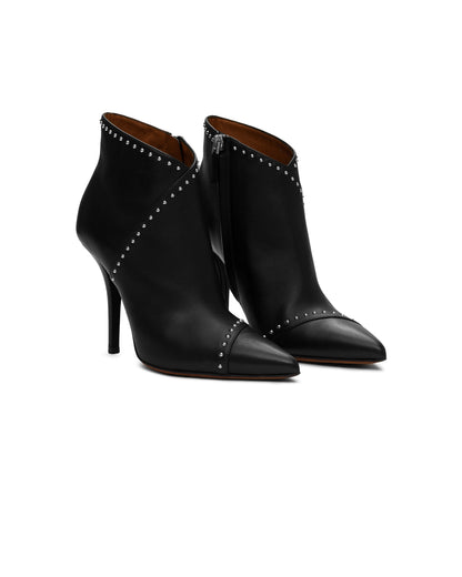 Givenchy Elegant Studded Ankle Boots black leather