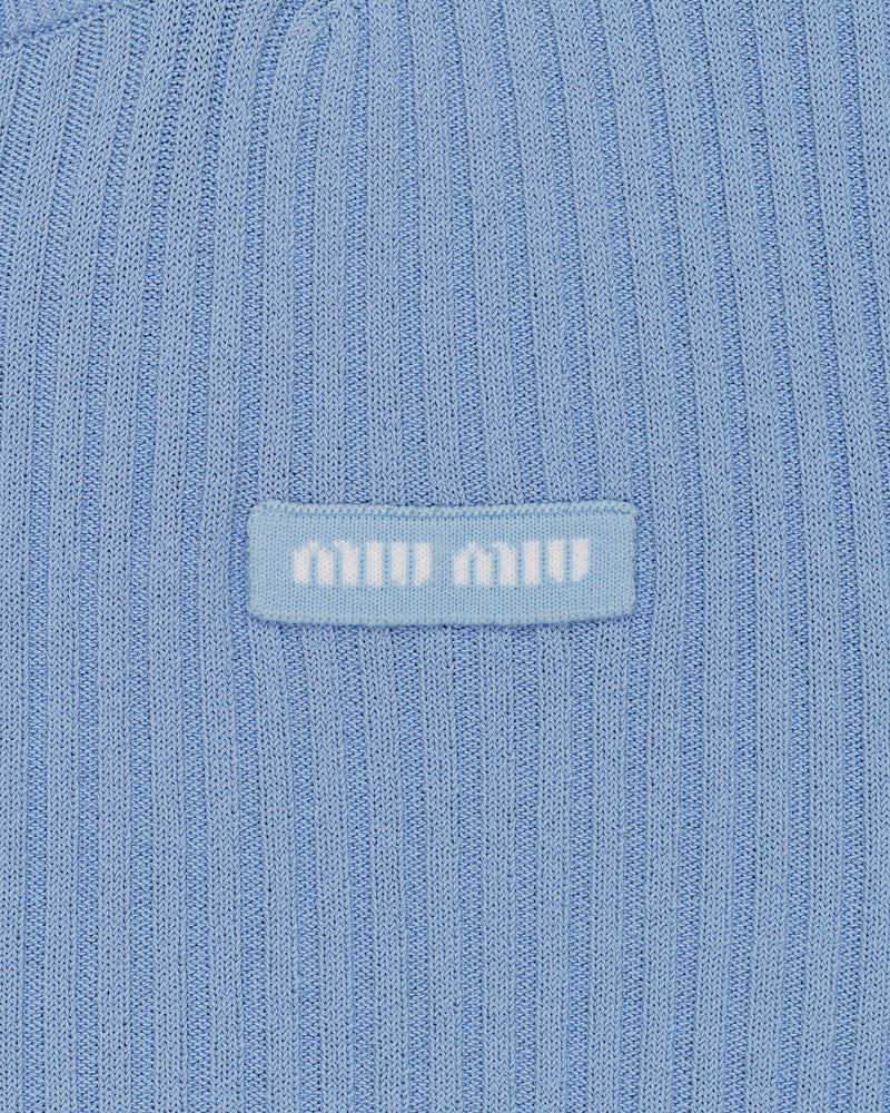 Miu Miu ribbed knit cropped cardigan thumbnail