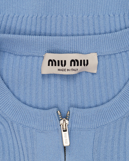 Miu Miu ribbed knit cropped cardigan