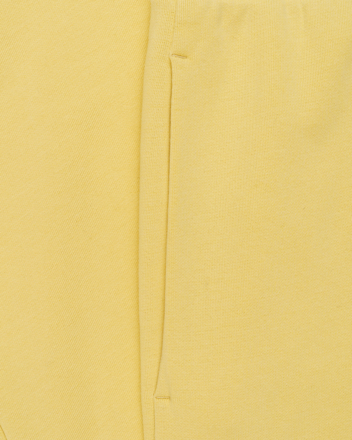Moncler logo patch wide leg yellow sweatpants