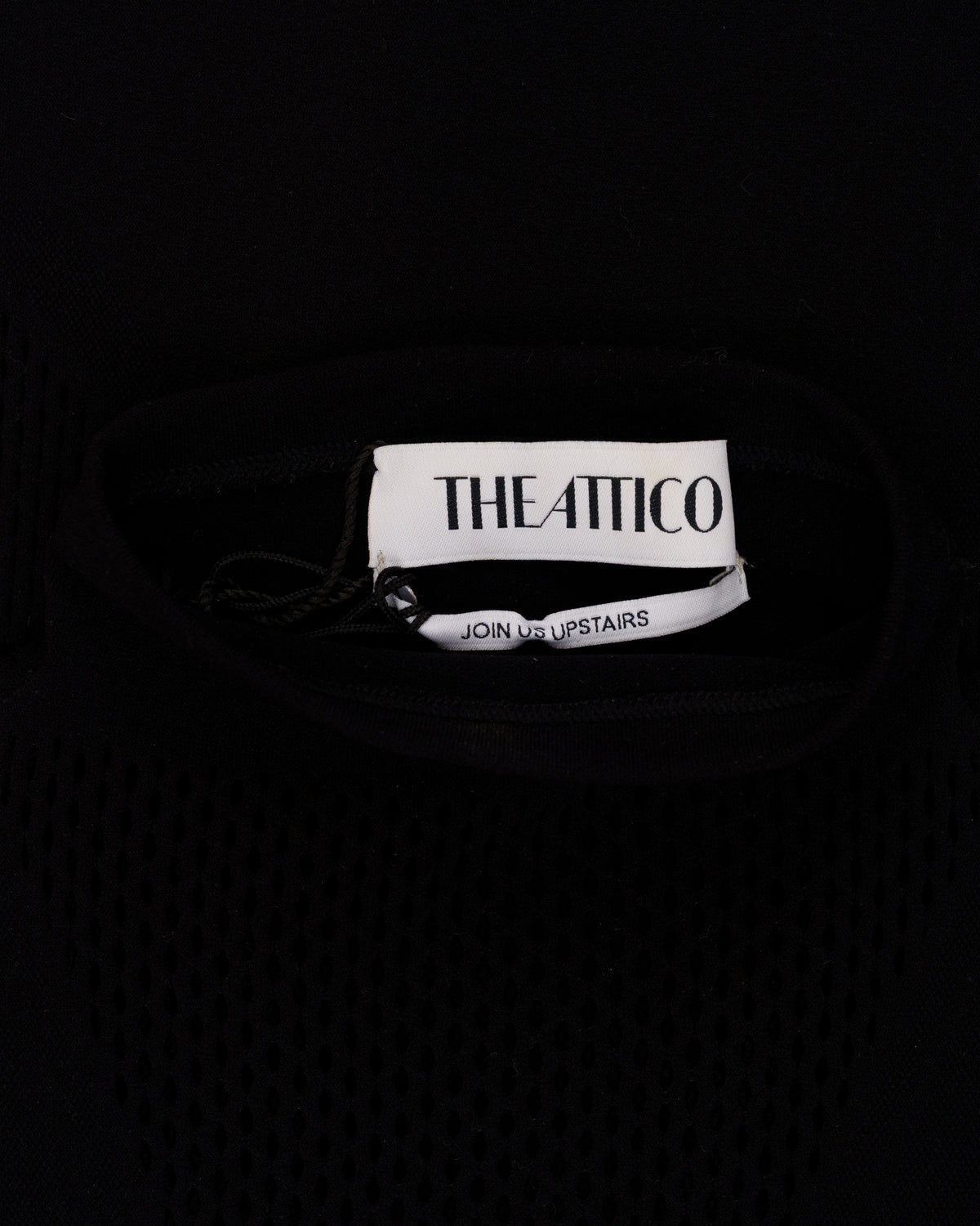 The Attico Mesh Bodysuit Black