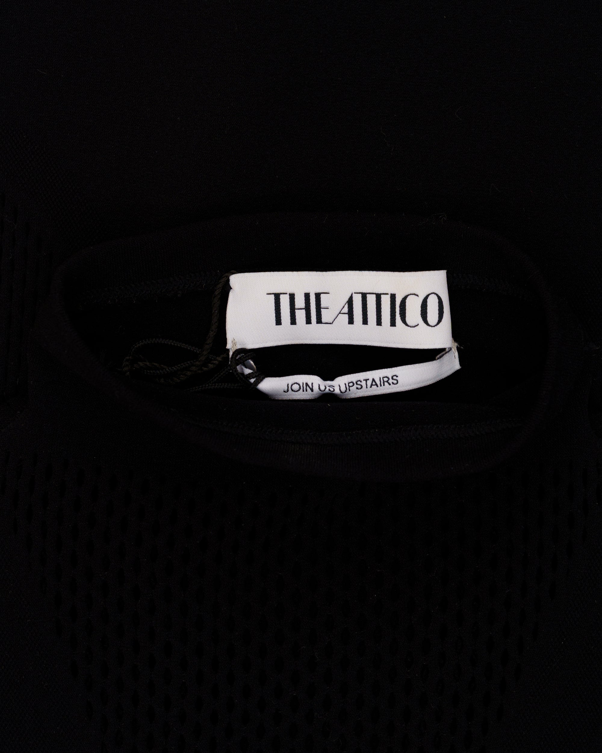 The Attico Mesh Bodysuit Black
