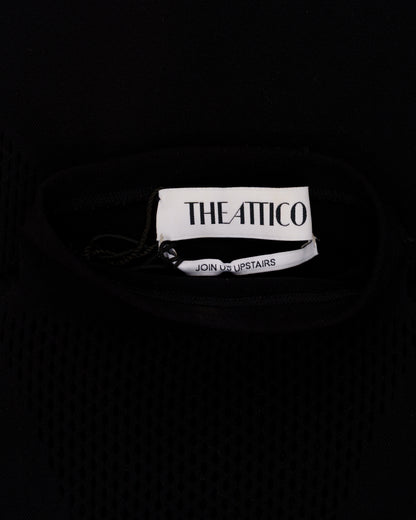 The Attico Mesh Bodysuit Black