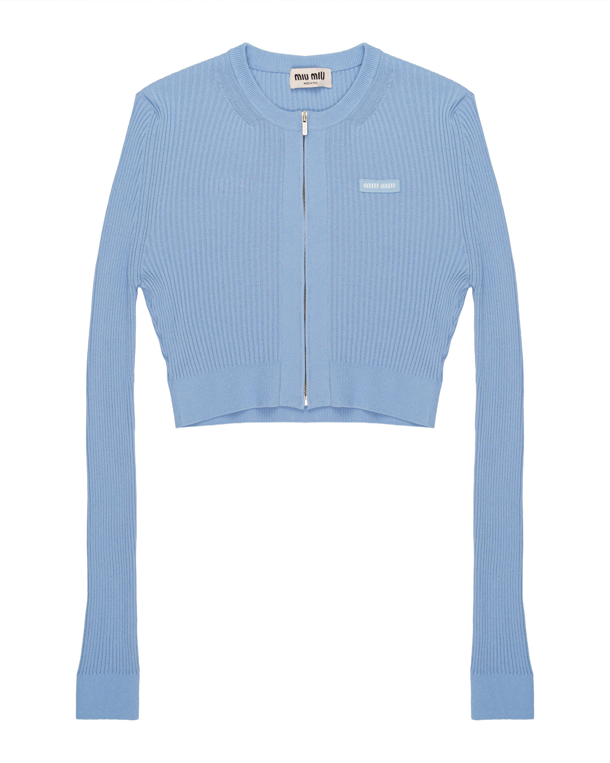 Miu Miu ribbed knit cropped cardigan