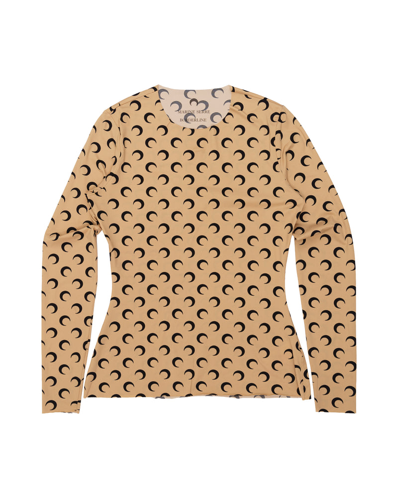 Marine Serre Moon Print Top Beige