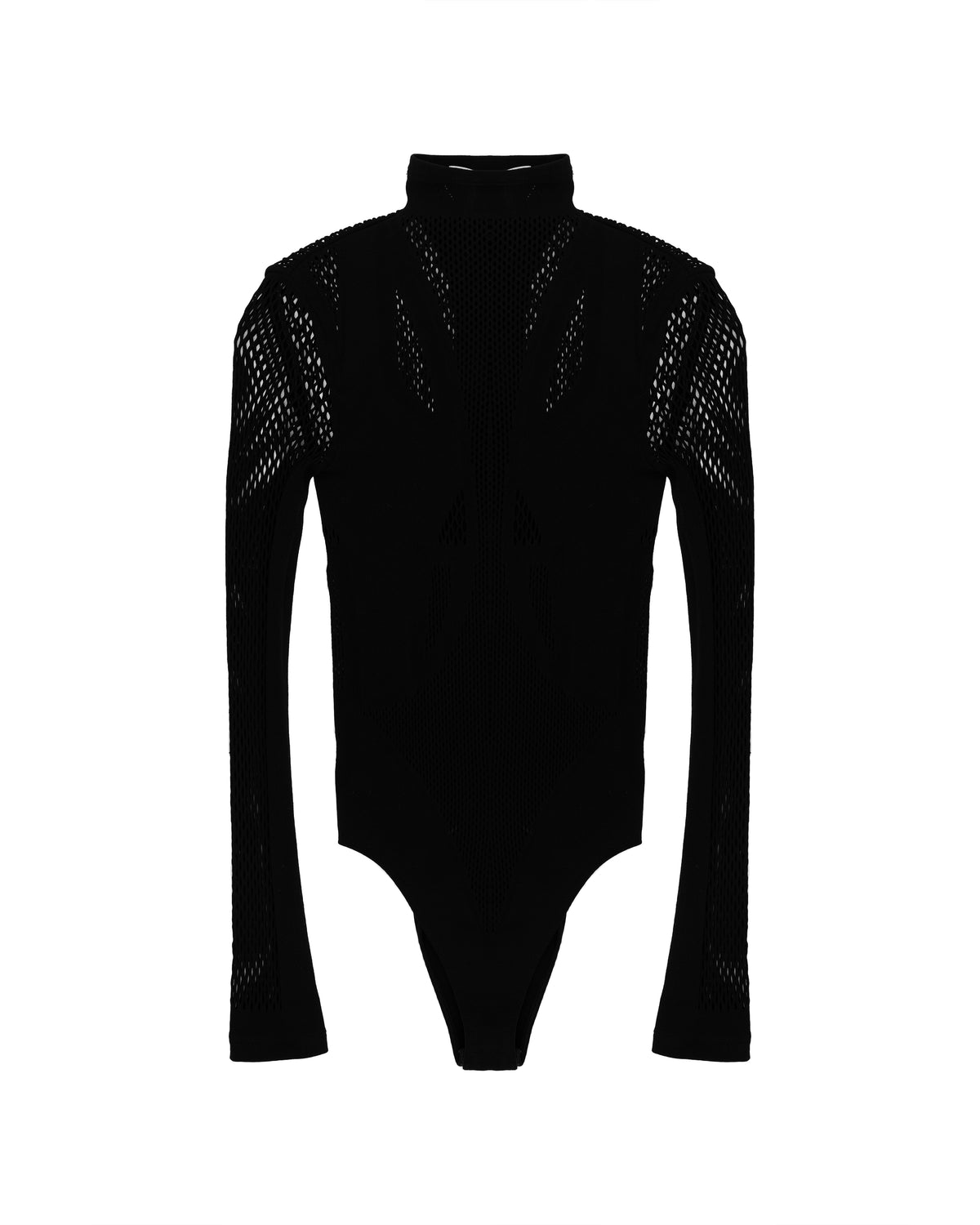 The Attico Mesh Bodysuit Black