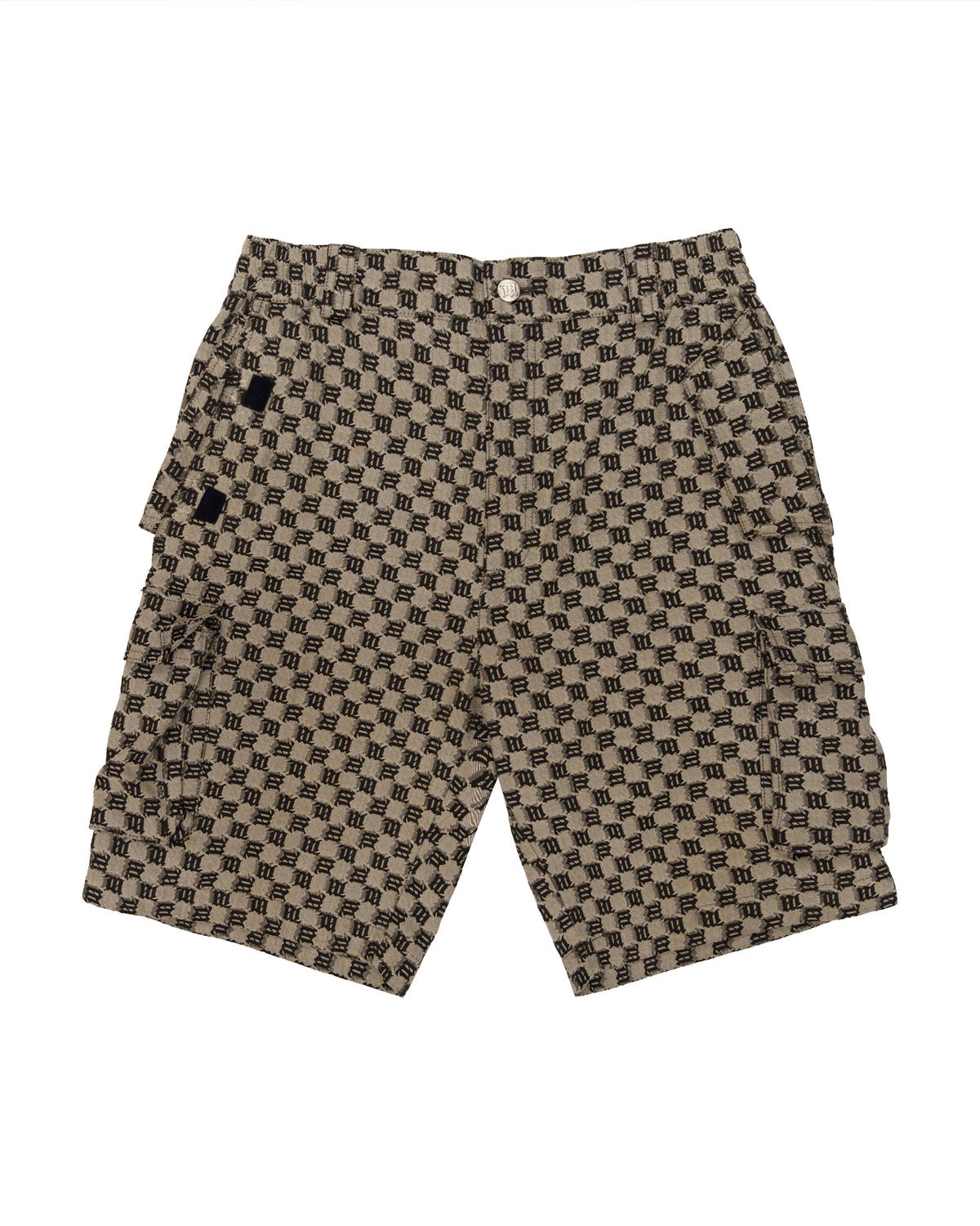 MISBHV "M' monogram brown cargo shorts