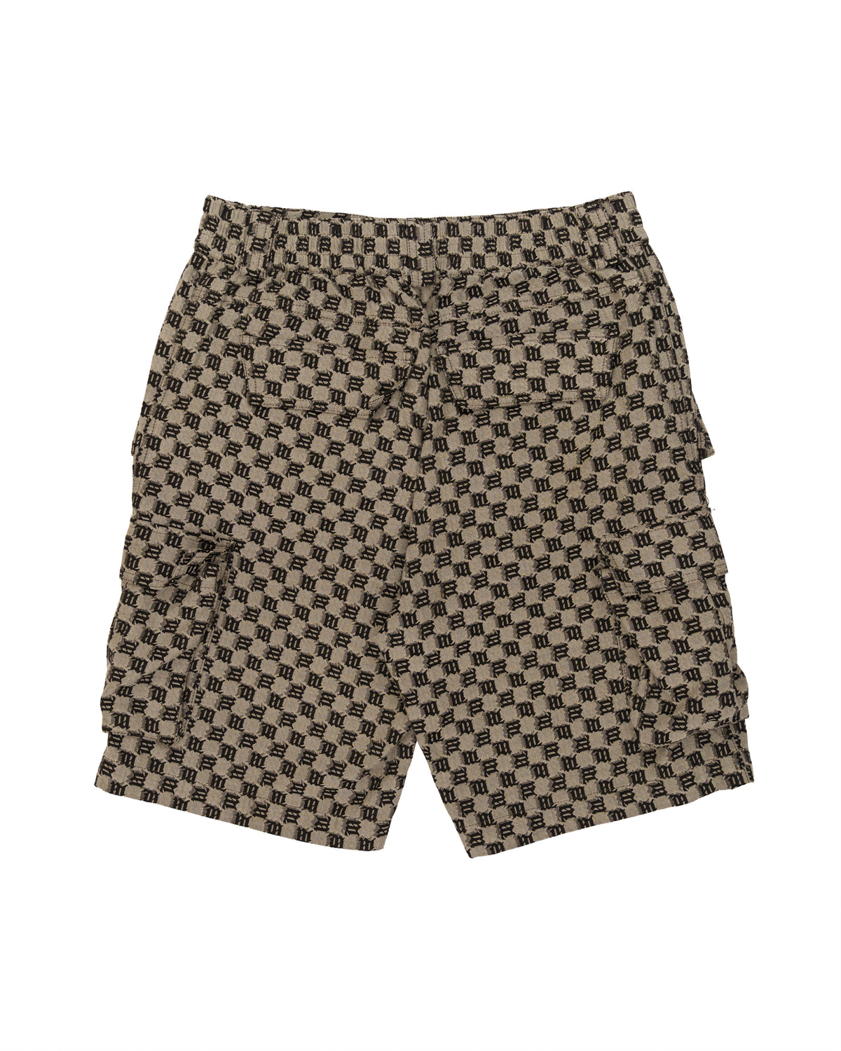 MISBHV "M' monogram brown cargo shorts