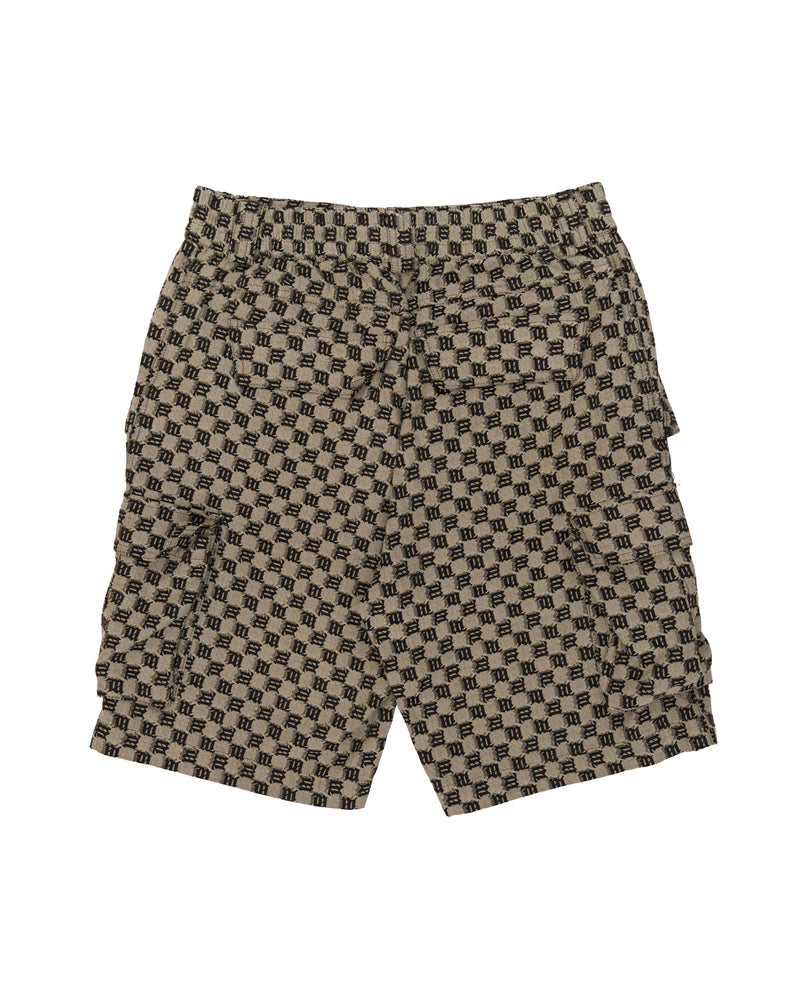 MISBHV "M' monogram brown cargo shorts