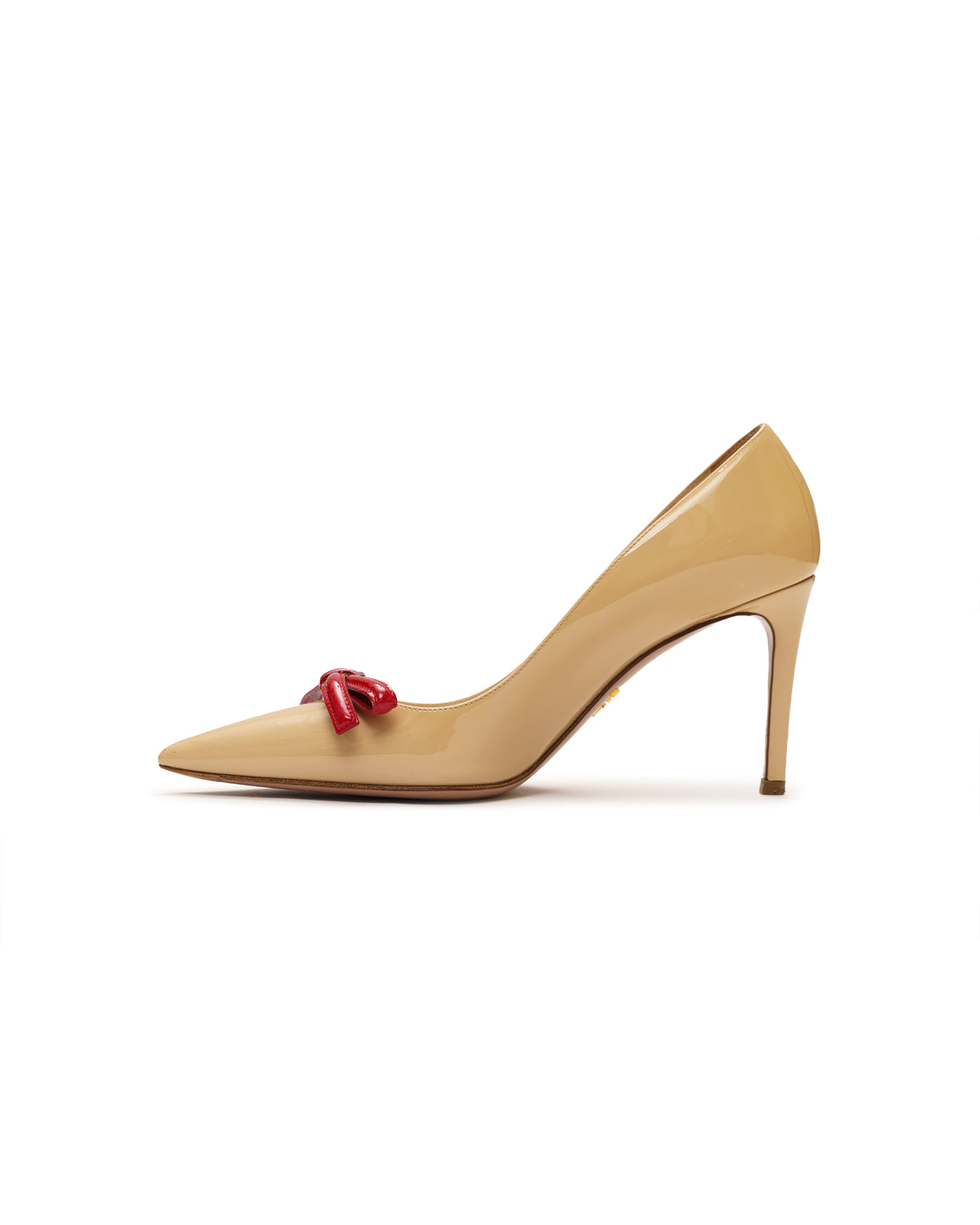 Prada Bow Pumps Nude Patent