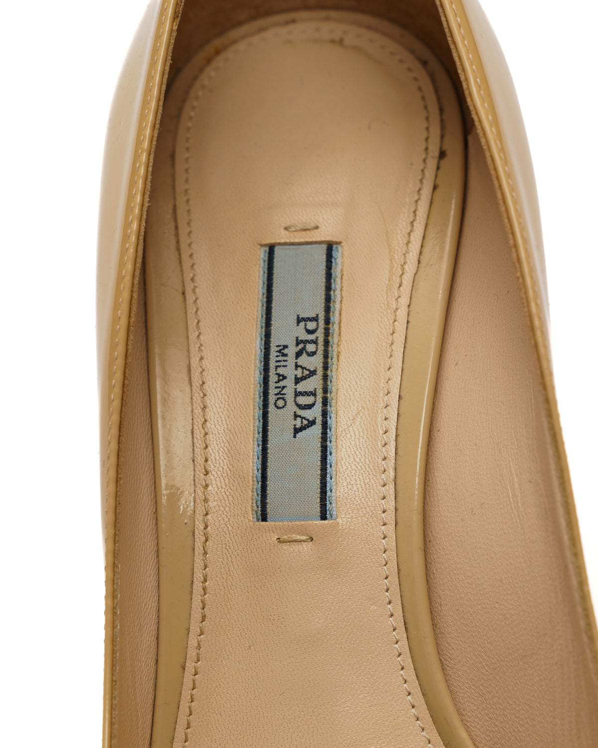 Prada Bow Pumps Nude Patent