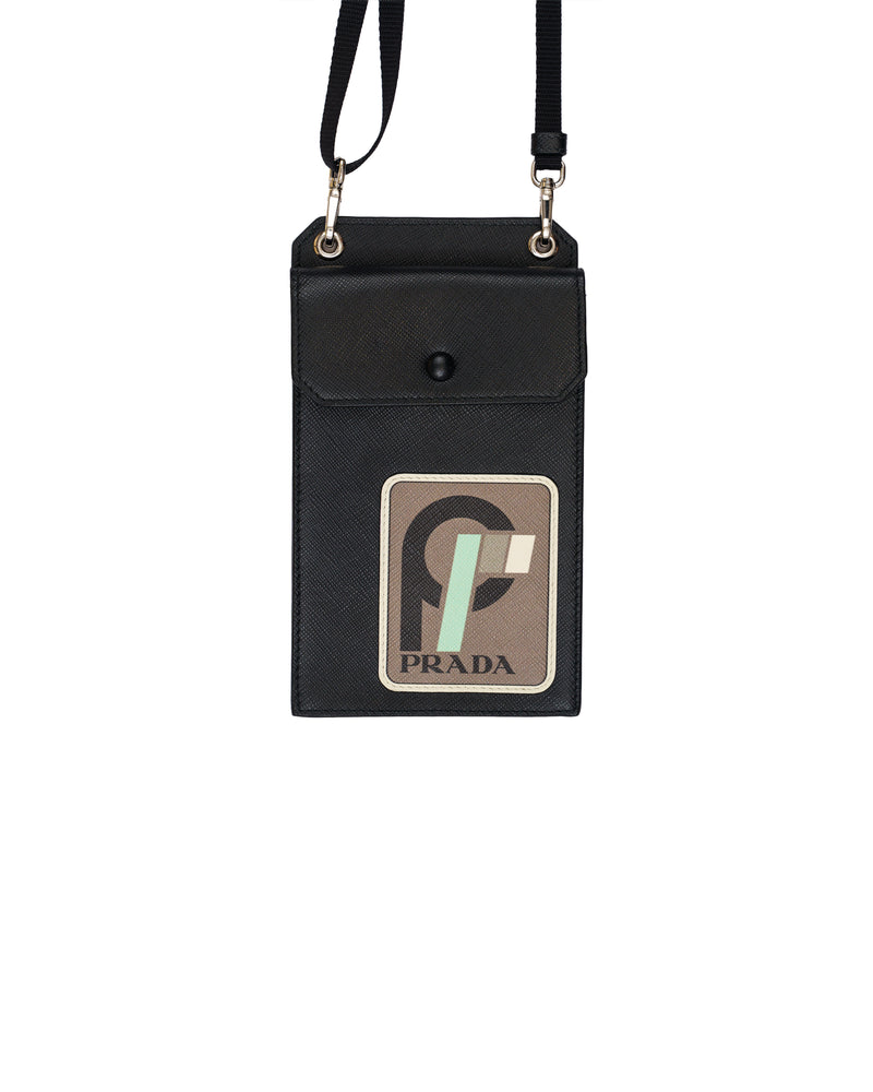 Prada Saffiano Racing Logo Patch shoulder bag thumbnail