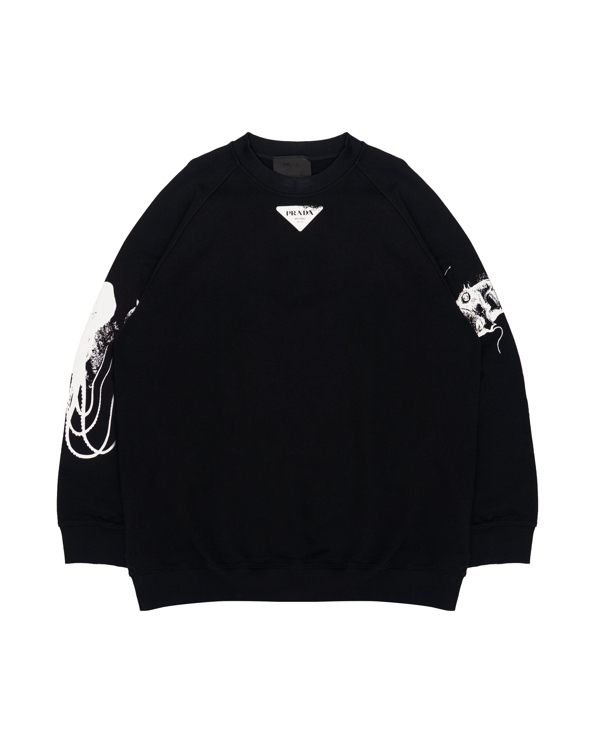 Prada Sealife Marine logo-printed crewneck sweatshirt