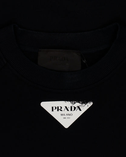 Prada Sealife Marine logo-printed crewneck sweatshirt